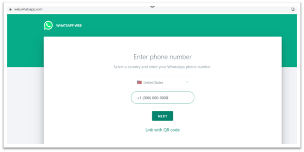 Whatsapp web login with phone number